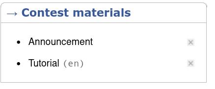 Contest materials