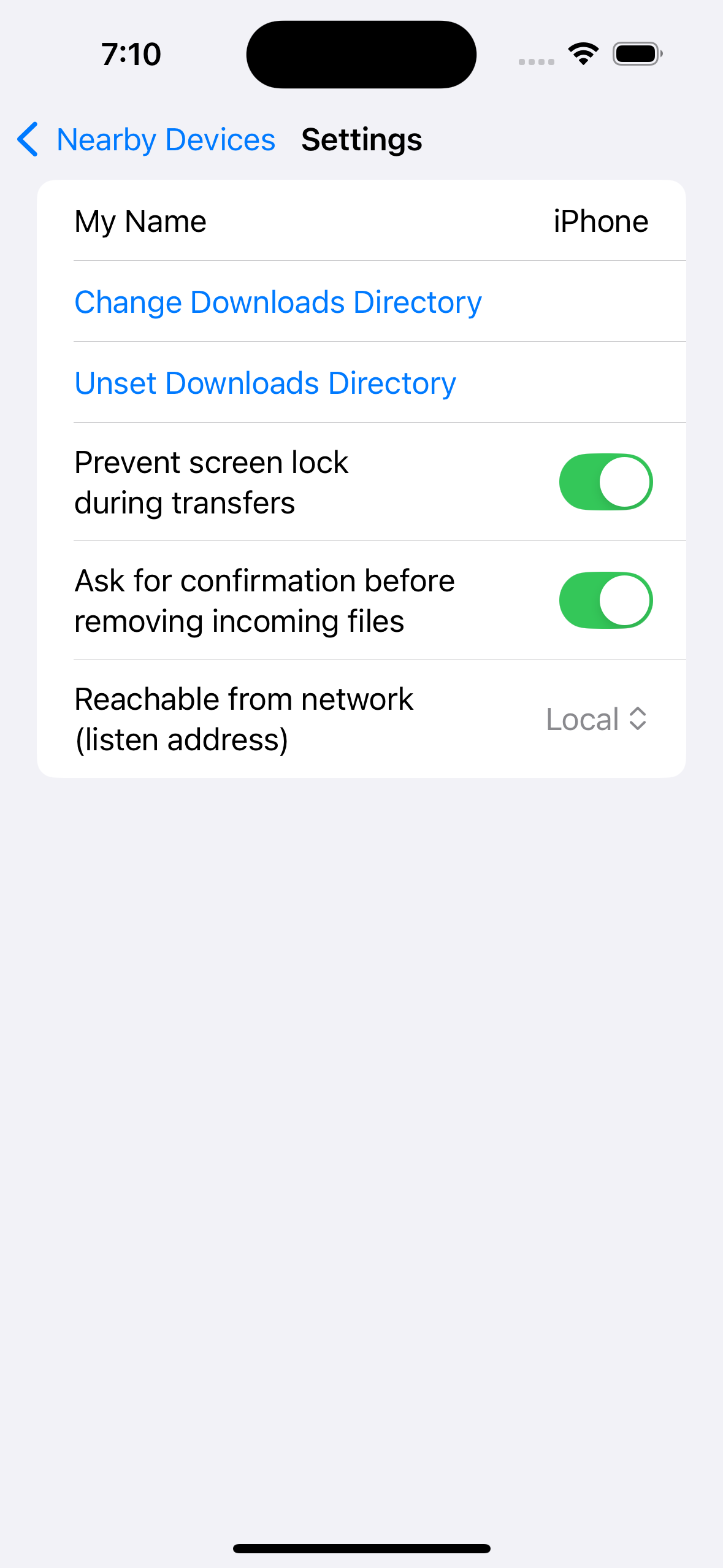 iOS Settings